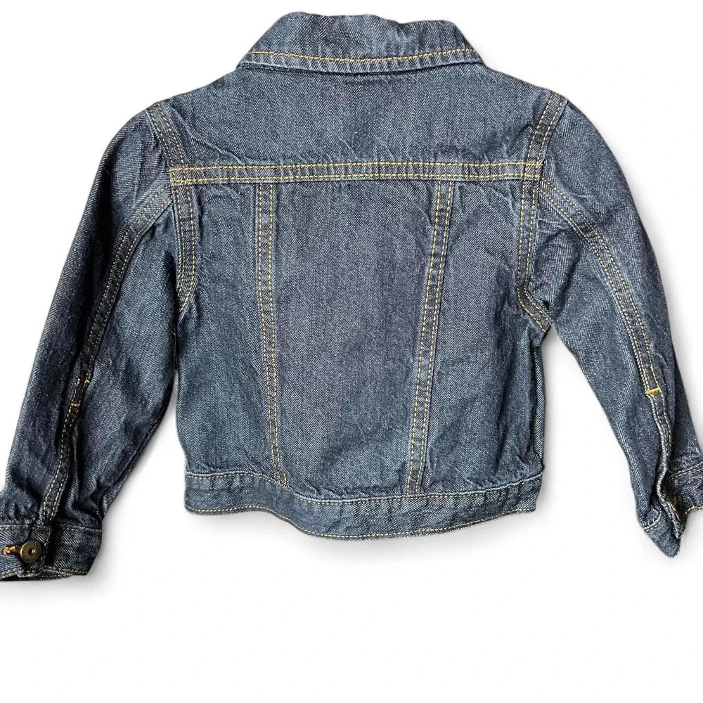 Wrangler Classic Trucker Denim Jacket Western Cowboy Dark Wash Jean Coat Size 2T